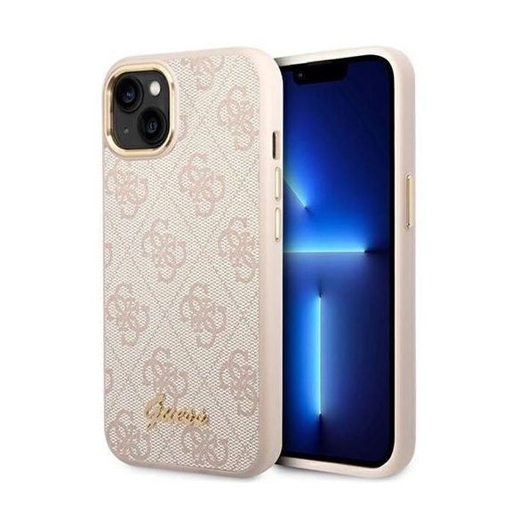 Husa GUESS pentru IPHONE 13 / 14 / 15 GUHCP14SHG4SHP (4G Vintage Gold Logo) roz