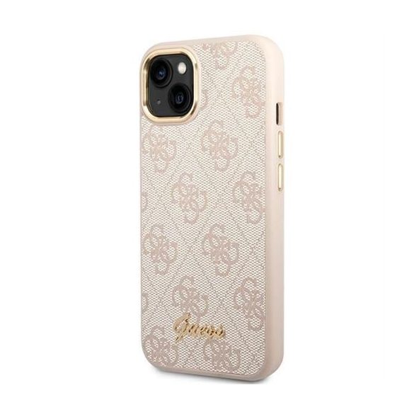 Husa GUESS pentru IPHONE 13 / 14 / 15 GUHCP14SHG4SHP (4G Vintage Gold Logo) roz