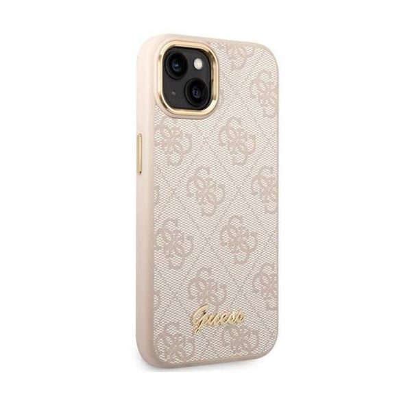 Husa GUESS pentru IPHONE 13 / 14 / 15 GUHCP14SHG4SHP (4G Vintage Gold Logo) roz