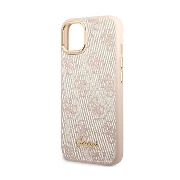 Husa GUESS pentru IPHONE 13 / 14 / 15 GUHCP14SHG4SHP (4G Vintage Gold Logo) roz