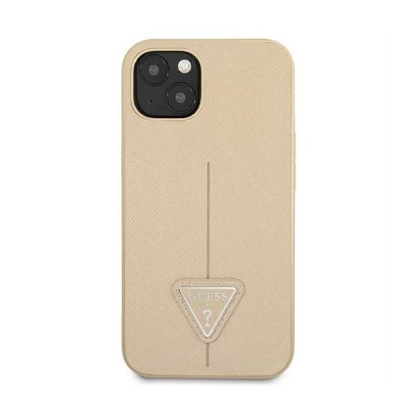 Husa GUESS pentru IPHONE 13 / 14 / 15 GUHCP14SPSATLE (SaffianoTriangle Logo) bej