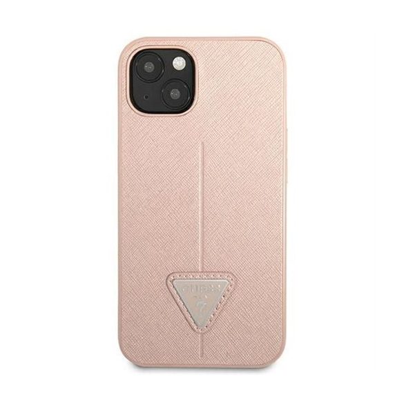 Husa GUESS pentru IPHONE 13 / 14 / 15 GUHCP14SPSATLP (SaffianoTriangle Logo) roz