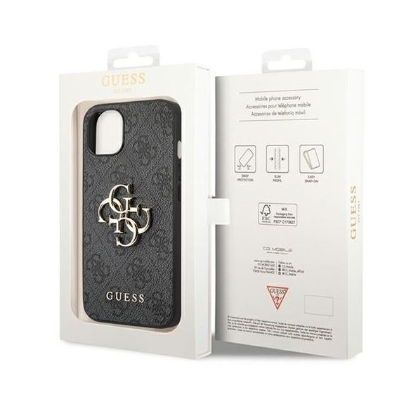 Husa GUESS pentru IPHONE 13 / 14 / 15 GUHCP14S4GMGGR (4G Big Metal Logo) gri