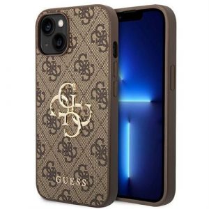 Husă GUESS pentru IPHONE 13 / 14 / 15 GUHCP14S4GMGBR (4G Big Metal Logo) maro