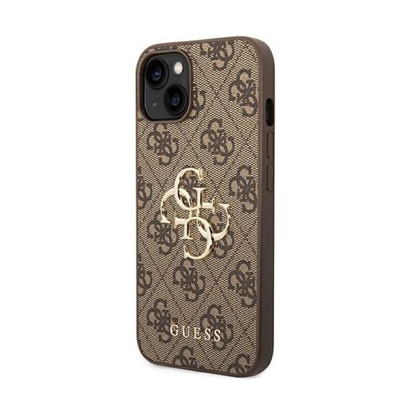 Husă GUESS pentru IPHONE 13 / 14 / 15 GUHCP14S4GMGBR (4G Big Metal Logo) maro