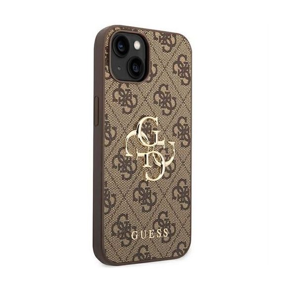 Husă GUESS pentru IPHONE 13 / 14 / 15 GUHCP14S4GMGBR (4G Big Metal Logo) maro