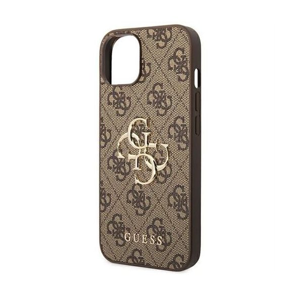 Husă GUESS pentru IPHONE 13 / 14 / 15 GUHCP14S4GMGBR (4G Big Metal Logo) maro