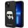 Husă originală KARL LAGERFELD KLHCP14MSAPKHK pentru iPhone 14 PLUS (Saffiano cu plasture Karl Head / negru)