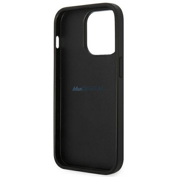 Husă originală KARL LAGERFELD KLHCP14LSAPKHK pentru iPhone 14 PRO (Saffiano cu plasture Karl Head / negru)