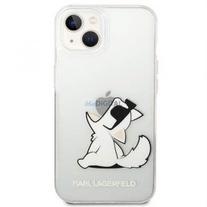 Husă originală KARL LAGERFELD KLHCP14MCFNRC pentru iPhone 14 PLUS (Chouette Eat / transparent)