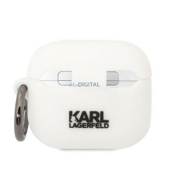 Husă originală KARL LAGERFELD KLA3RUNIKH pentru Apple Airpods 3 (3D Sil NFT Karl / alb)