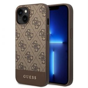 Husă GUESS pentru IPHONE 13 / 14 / 15 GUHCP14SG4GLBR (Colecția 4G Stripe) maro