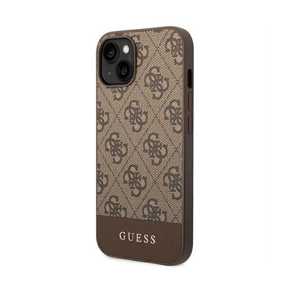 Husă GUESS pentru IPHONE 13 / 14 / 15 GUHCP14SG4GLBR (Colecția 4G Stripe) maro