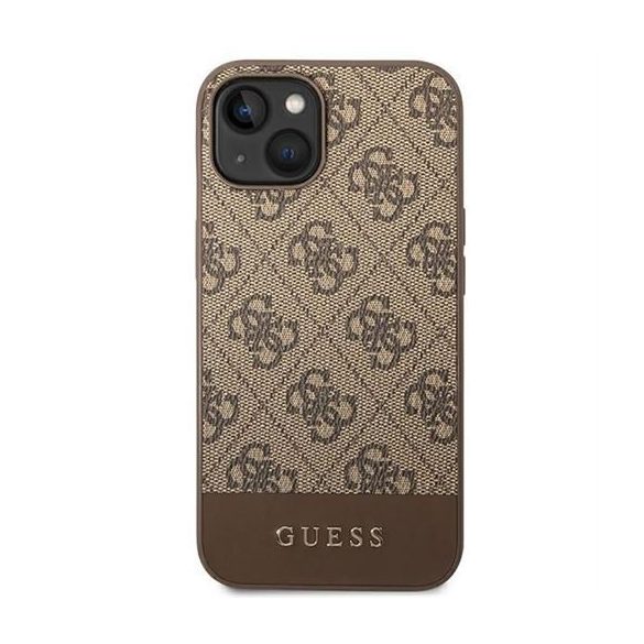 Husă GUESS pentru IPHONE 13 / 14 / 15 GUHCP14SG4GLBR (Colecția 4G Stripe) maro