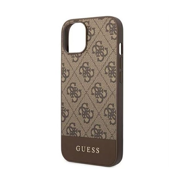 Husă GUESS pentru IPHONE 13 / 14 / 15 GUHCP14SG4GLBR (Colecția 4G Stripe) maro