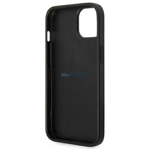 Carcasa originala GUESS GUHCP14MPSASBBK pentru iPhone 14 PLUS (Saffiano cu logo metalic / negru)