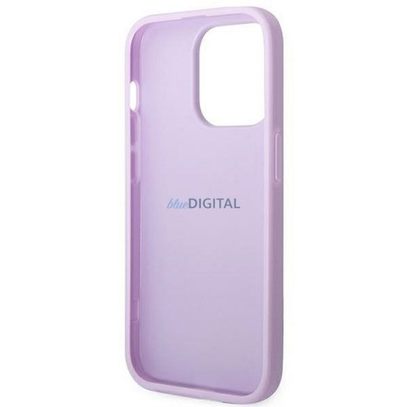 Carcasa originala GUESS GUHCP14LPSASBPU pentru iPhone 14 PRO (Saffiano cu logo metalic/violet)