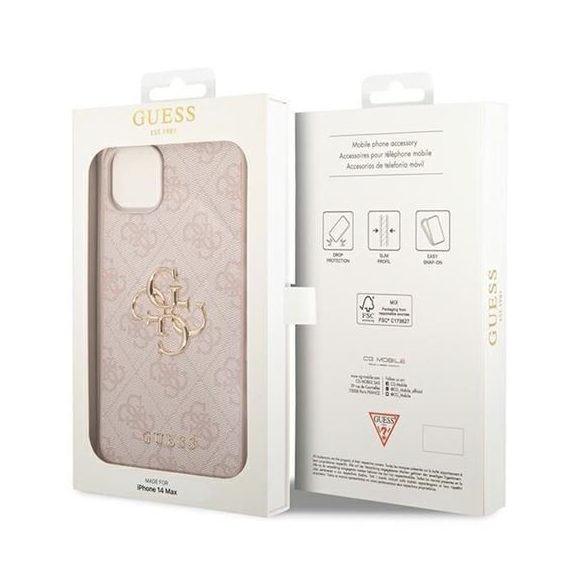 Husa GUESS pentru IPHONE 13 / 14 / 15 GUHCP14S4GMGPI (4G Big Metal Logo) roz