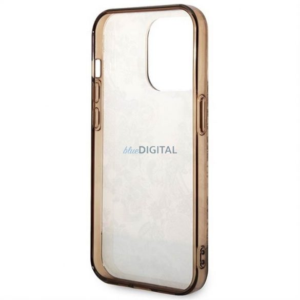 Carcasa originala GUESS GUHCP14XHGPLHC pentru iPhone 14 PRO MAX (IML Electro Cam TDJ / ocru)