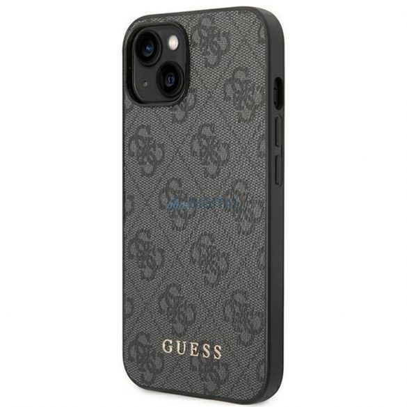 Husă originală GUESS GUHCP14SG4GFGR pentru iPhone 14 (4G Gold Logo / gri)