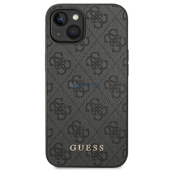 Husă originală GUESS GUHCP14SG4GFGR pentru iPhone 14 (4G Gold Logo / gri)