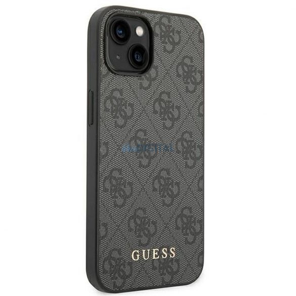 Husă originală GUESS GUHCP14SG4GFGR pentru iPhone 14 (4G Gold Logo / gri)