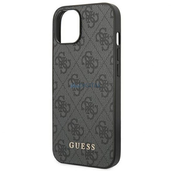 Husă originală GUESS GUHCP14SG4GFGR pentru iPhone 14 (4G Gold Logo / gri)