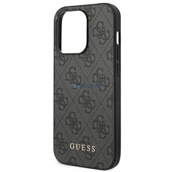 Husă originală GUESS GUHCP14LG4GFGR pentru iPhone 14 PRO (4G Gold Logo / gri)