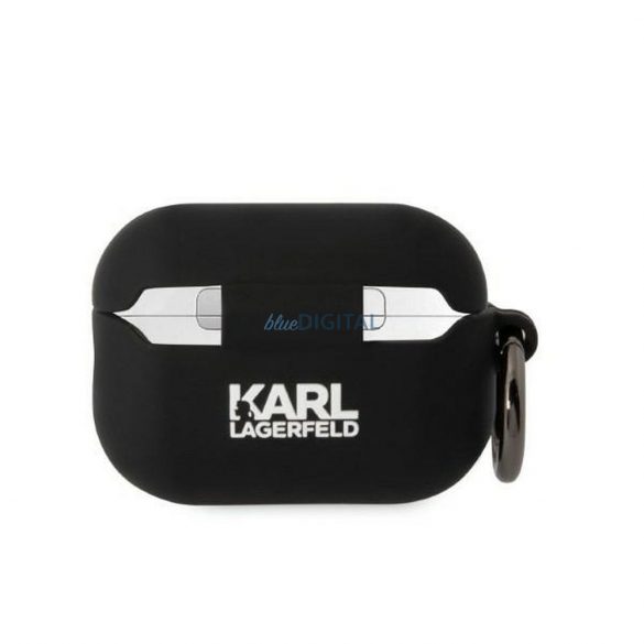 Husă originală KARL LAGERFELD KLAP2RUNIKK pentru Apple Airpods Pro 2 (3D Sil NFT Karl / negru)