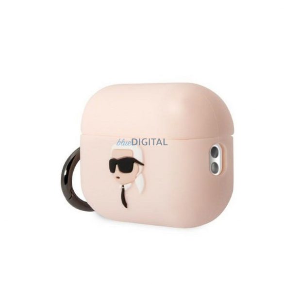 Husă originală KARL LAGERFELD KLAP2RUNIKP pentru Apple Airpods Pro 2 (3D Sil NFT Karl / roz)