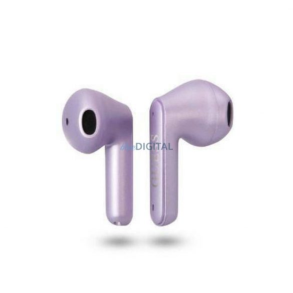 Căști Bluetooth Stereo TWS GUESS cu stație de andocare GUTWST82TRU (logo triunghi/violet)