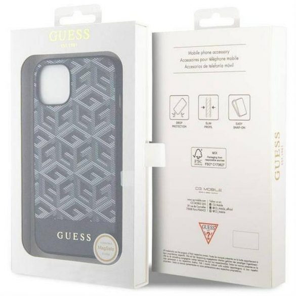 Husă originală GUESS GUHMP14SHGCFSEK pentru iPhone 14 (MAG GCUBE / negru)