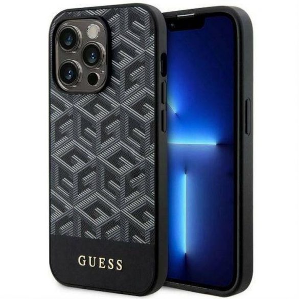 Husă originală GUESS GUHMP14XHGCFSEK pentru iPhone 14 PRO MAX (MAG GCUBE / negru)