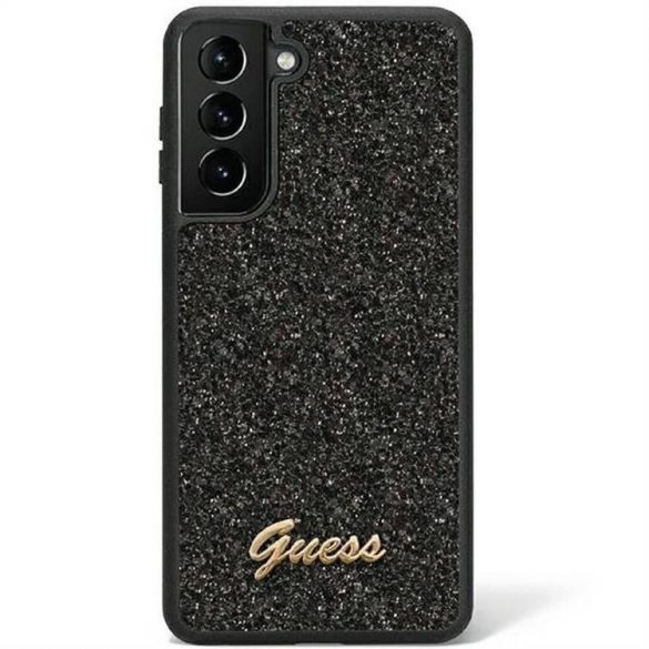 Husă originală GUESS GUHCS23SHGGSHK pentru SAMSUNG S23 (Fixed Glitter / negru)