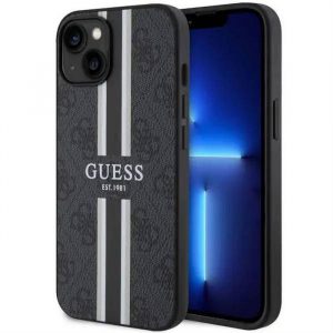 Husă originală GUESS GUHMP14SP4RPSK pentru iPhone 14 (Magsafe 4G Printed Stripes / negru)