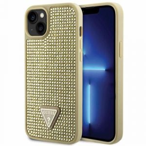 Husa GUESS pentru IPHONE 13 / 14 / 15 GUHCP14SHDGTPD (triunghi cu strass) auriu