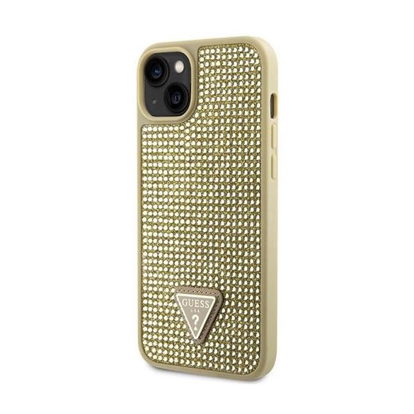 Husa GUESS pentru IPHONE 13 / 14 / 15 GUHCP14SHDGTPD (triunghi cu strass) auriu