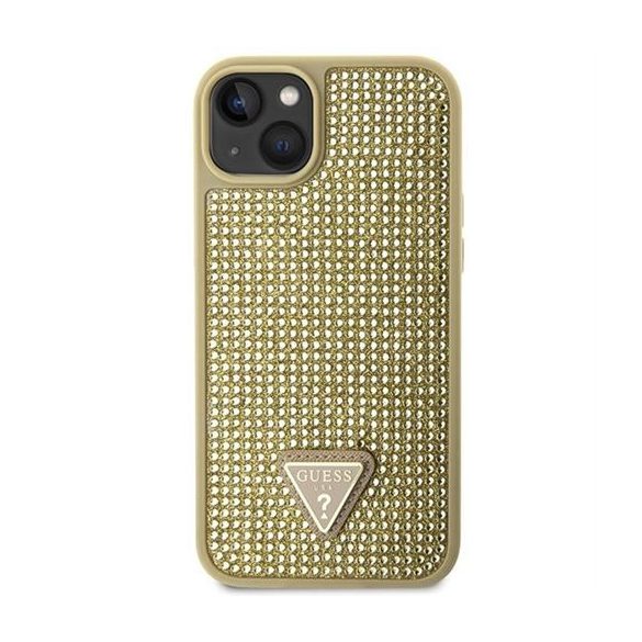 Husa GUESS pentru IPHONE 13 / 14 / 15 GUHCP14SHDGTPD (triunghi cu strass) auriu