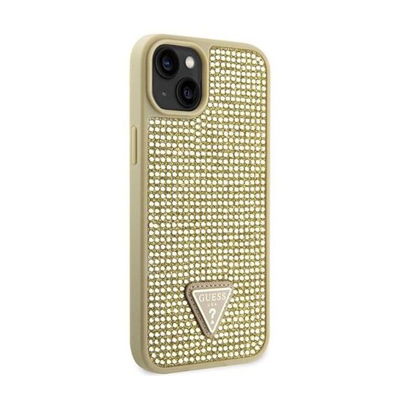 Husa GUESS pentru IPHONE 13 / 14 / 15 GUHCP14SHDGTPD (triunghi cu strass) auriu