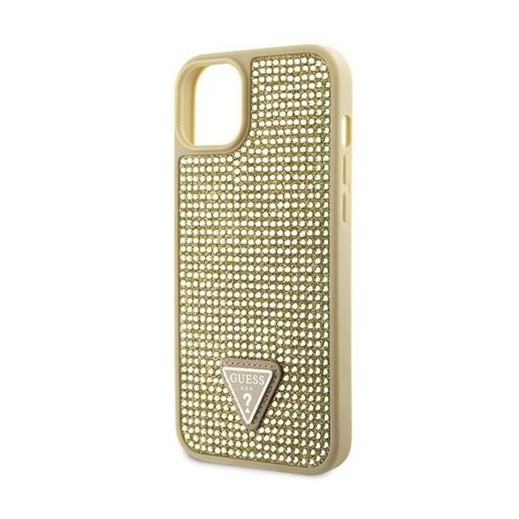 Husa GUESS pentru IPHONE 13 / 14 / 15 GUHCP14SHDGTPD (triunghi cu strass) auriu