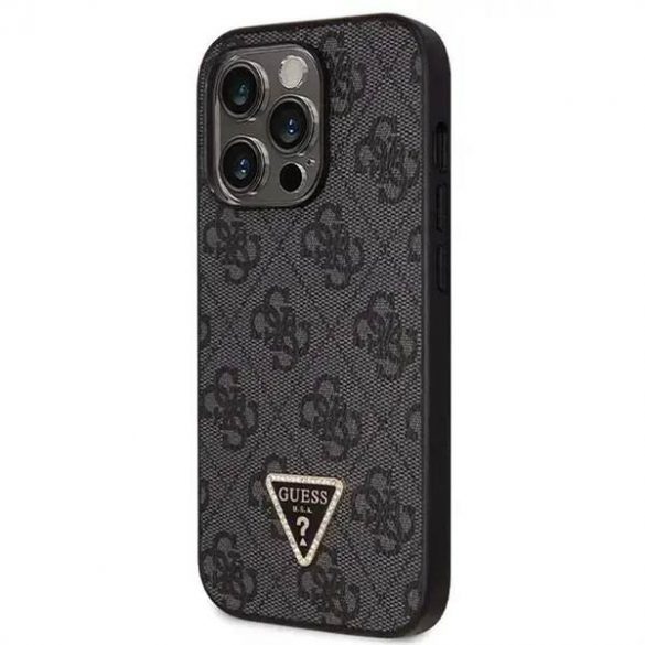 Husă originală GUESS GUHCP14XP4TDSCPK pentru iPhone 14 PRO MAX (Metal Logo Starss Crossbody / negru)