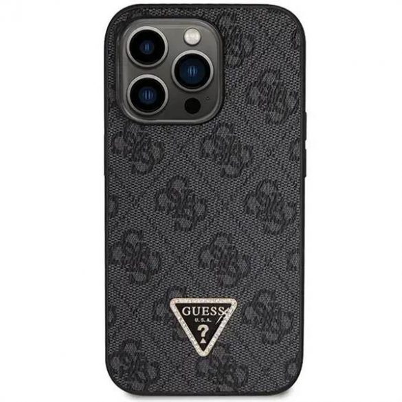 Husă originală GUESS GUHCP14XP4TDSCPK pentru iPhone 14 PRO MAX (Metal Logo Starss Crossbody / negru)