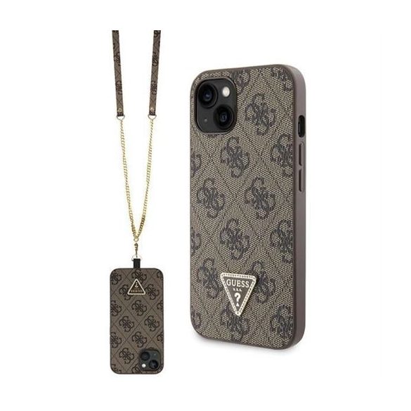 Husă GUESS pentru IPHONE 13 / 14 / 15 GUHCP14SP4TDSCPW (Crossbody 4G Metal Logo) maro