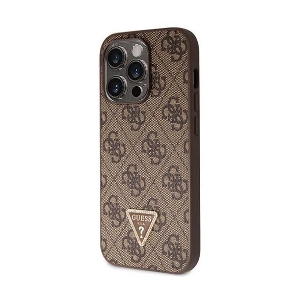 Husă GUESS pentru IPHONE 14 Pro GUHCP14LP4TDSCPW (Sigla metalică Crossbody 4G) maro