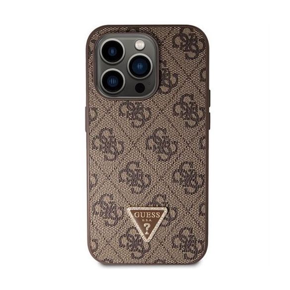 Husă GUESS pentru IPHONE 14 Pro GUHCP14LP4TDSCPW (Sigla metalică Crossbody 4G) maro