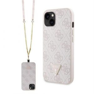 Husă GUESS pentru IPHONE 13 / 14 / 15 GUHCP14SP4TDSCPP (Crossbody 4G Metal Logo) roz