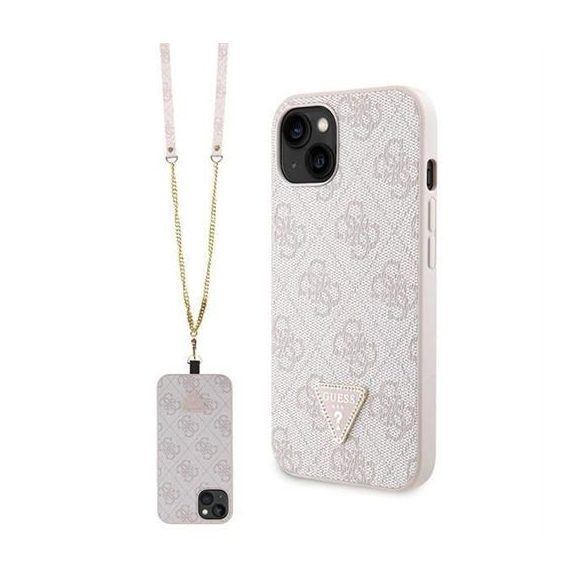 Husă GUESS pentru IPHONE 13 / 14 / 15 GUHCP14SP4TDSCPP (Crossbody 4G Metal Logo) roz