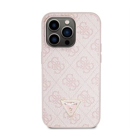 Husă GUESS pentru IPHONE 14 Pro GUHCP14LP4TDSCPP (sigla metalică Crossbody 4G) roz