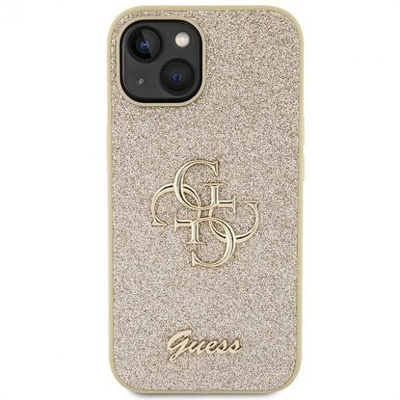 Husă originală GUESS GUHCP15SHG4SGD pentru iPhone 15 (Fixed Glitter Big 4G / auriu)