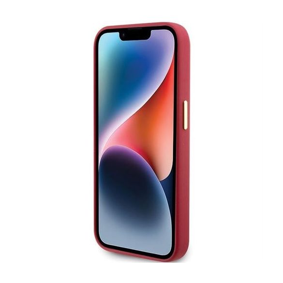 Husă GUESS pentru IPHONE 15 Pro GUHCP15LSMBSLM (sigla și ramă metalică silicon Script) magenta